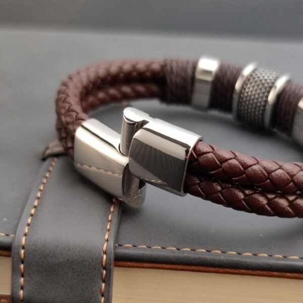 Pulsera de cuero de titanio para hombre y mujer - Imagen 13